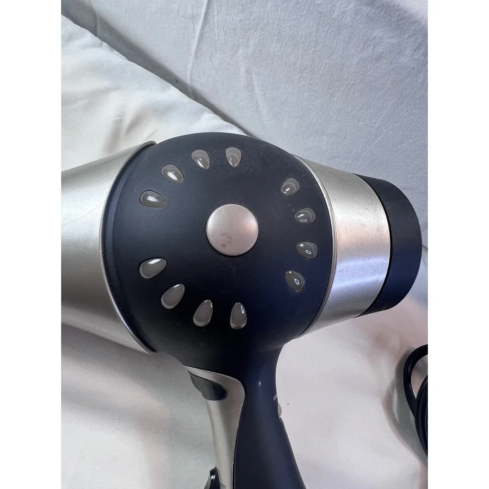 Revlon 1875 Ion Select Hair Dryer Silver Black Ionic Blow Dryer Cold Shot Button